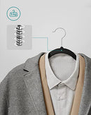 CRF26BK Set of 30 Velvet Coat Hangers 43.5 cm Long Suit Hangers Thin Heavy Duty 360° Rotating Hook for Coats, Shirts and Suits Black