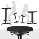 Standing Desk Chair, Standing Stool, Ergonomic Wobble Stool, 360° Swivel Balance Chair, Adjustable Height 60-85 cm, No Assembly Required, Black OSC05BK