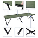 Foldable Camping Bed, Portable Camp Cot Load up to 260 kg, for Hiking and Outdoor Use, 205 x 75 x 46 cm, Navy Green GCB25J