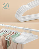 Velvet, Jacket Hanger, Heavy Duty, 360° rotatable Hook, ABS Plastic, Metal, White, 43.5 x 0.6 x 22.5 cm