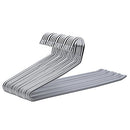 Pack of 20 Metal Trouser Hangers with Open End and Non-Slip Coating, Space Saving, 38 cm Wide, Grey CRI04G-20