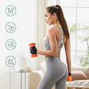 Set of 2 Dumbbells, 2 x 1.5 Non-Slip Neoprene Hand Weights with Matte Finish, Home Workout, Fitness Exercise, Orange SYL63OG