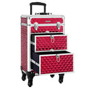 Reisezubehör Rolltrolley Kosmetikkoffer ABS Rot 34 x 27 x 57 cm