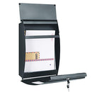 Mailbox, Wall-Mounted Lockable Post Letter Box with Viewing Windows, Nameplate, and Keys, Easy to Install, Anthracite Grey GMB030G02