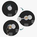 Mailbox, Wall-Mounted Post Letter Box, Capped Lock with Copper Core, Newspaper Holder, Viewing Windows, and Nameplate, Easy to Install, Black GMB020B02