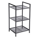 Metal Bathroom Shelf Kitchen Shelf 3 Tier Bathroom Shelf Standing Shelf Plant Shelf Expandable Adjustable Shelves Industrial Design for Bathroom Kitchen Black BSC33BK