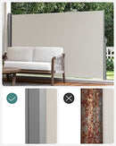  200 x 350 cm (H x L), Side Awning for Balcony and Terrace, Privacy Protection, Sun Shade, Side Blind, Beige GSA205E02