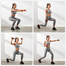 Set of 2 Dumbbells, 2 x 1.5 Non-Slip Neoprene Hand Weights with Matte Finish, Home Workout, Fitness Exercise, Orange SYL63OG