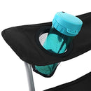 Folding Camping Chair, Outdoor Chair with Armrests, Headrest and Cup Holder, Stable Structure, Max. Capacity 150 kg, Black GCB09BK