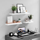 Floating Shelf, Wall Shelf for Photos, 60 cm, Decorations, in Living Room, Kitchen, Hallway, Bedroom, Bathroom, White LWS26WT