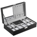Watch and Jewellery Storage Box Case for 8 Watches with Mirror and Cufflink Box JWB41B