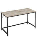 Schreibtisch, Computertisch, Schlanker Bürotisch, 140 x 60 x 75,7 cm, Arbeitszimmer, Heimbüro, Büro, Einfache Montage, Stahl, Industriedesign, Greige-Schwarz LWD043B02