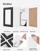 Picture Frame Collage for 12 Photos in 4 x 6 Inches, Assembly Required, Collage Multiple Photos, Clear Glass Front, Wooden Grain, Black RPF22BK