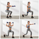 Set of 2 Dumbbells, 2 x 2.5 Non-Slip Neoprene Hand Weights with Matte Finish, Home Workout, Fitness Training Exercise, Blue SYL65BU