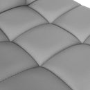 LJB64G Set of 2 Bar Stools with Back and Sturdy Base Diameter 41 cm Height Adjustable Polyurethane Grey