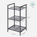 Metal Bathroom Shelf Kitchen Shelf 3 Tier Bathroom Shelf Standing Shelf Plant Shelf Expandable Adjustable Shelves Industrial Design for Bathroom Kitchen Black BSC33BK