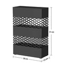 Metal Umbrella Stand, Rectangular Umbrella Holder Rack, with Removable Drip Tray, Lattice Cutouts, Black ULUC02BK