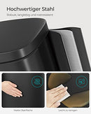 Kitchen Bin 30L, Pedal Bin, Rubbish Bin with Soft-Close Lid and Inner Bucket, Steel, Black LTB03BK