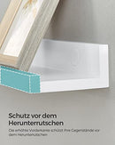 Wandregal, 3er-Set, schwebende Regale, Leiste für Bilderrahmen und Bücher, 38 x 10 cm, MDF weiß LWS38WT