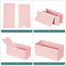 Drawer Organisers, Dresser Dividers, Set of 6, Foldable Fabric Storage Boxes for Socks, Underwear, Bras, Ties, Scarves, Pink RDZ06PK