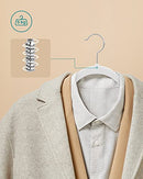 Velvet, Jacket Hanger, Heavy Duty, 360° rotatable Hook, ABS Plastic, Metal, White, 43.5 x 0.6 x 22.5 cm