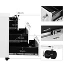 Rollcontainer aus Stahl, mobiler Aktenschrank, abschließbar mit 3 Schubladen, Aktenaufbewahrung, Bürobedarf, vormontiert, Büro, Homeoffice