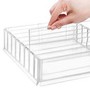 Makeup Organiser, Cosmetics Storage, with 7 Adjustable Shelves, for Palettes, Eyeshadow, Powders, Rouges, Dressing Table, Acrylic, Transparent JMU02TP