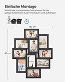Photo Frame Collage for 10 Photos in 4" x 6" (10 x 15 cm), MDF Wall Mounted Photo Gallery Display, Assembly Required, Black RPF20BK