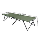 Foldable Camping Bed, Portable Camp Cot Load up to 260 kg, for Hiking and Outdoor Use, 205 x 75 x 46 cm, Navy Green GCB25J