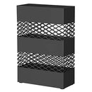 Metal Umbrella Stand, Rectangular Umbrella Holder Rack, with Removable Drip Tray, Lattice Cutouts, Black ULUC02BK