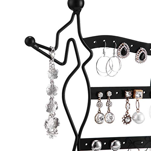 Jewellery Organiser, Jewellery Holder, for Necklaces, Earrings, Rings, Accessories Rack, Jewellery Stand, Black JDS78B