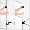 Würfelaufbewahrung mit Türen, Schuhregal, Ordnungseinheit aus Kunststoff mit Trennwänden, inklusive Gummihammer, für Kleiderschrank, Wohnzimmer, Schlafzimmer, Weiß