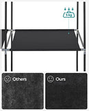 Fabric Wardrobe, Clothes Storage Organiser, 6 Shelves, 1 Hanging Rail, Non-Woven Fabric, Metal Frame, 45 x 105 x 168 cm, for Bedroom, Dressing Room, Black RYG085B02
