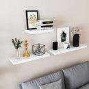 Floating Shelf, Wall Shelf for Photos, 60 cm, Decorations, in Living Room, Kitchen, Hallway, Bedroom, Bathroom, White LWS26WT