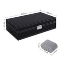 Watch and Jewellery Storage Box Case for 8 Watches with Mirror and Cufflink Box JWB41B