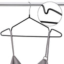 Clothes Hangers, Pack of 20, Metal Jacket Hangers, Thin and Non-Slip, Diameter 4 mm, Space-Saving, 360° Rotating Hook, Black, CRI33B-20