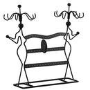 Jewellery Organiser, Jewellery Holder, for Necklaces, Earrings, Rings, Accessories Rack, Jewellery Stand, Black JDS78B