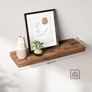 Floating Shelf, Wall Shelf for Photos, Decorations, in Living Room, Kitchen, Hallway, Bedroom, Bathroom, Rustic Brown LWS26BX