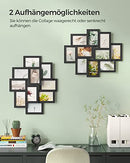 Photo Frame Collage for 10 Photos in 4" x 6" (10 x 15 cm), MDF Wall Mounted Photo Gallery Display, Assembly Required, Black RPF20BK