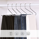 Pack of 20 Metal Trouser Hangers with Open End and Non-Slip Coating, Space Saving, 38 cm Wide, Grey CRI04G-20
