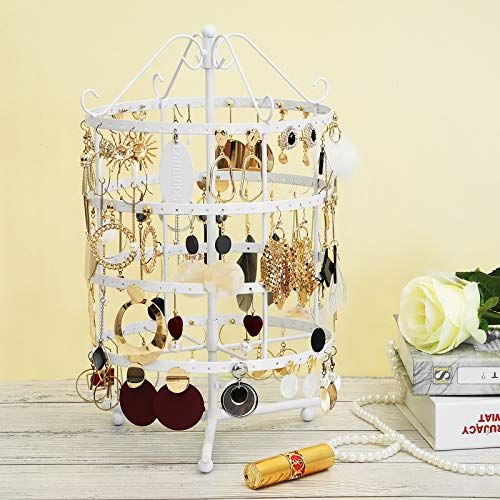 Jewellery Holder Jewellery Stand Metal Earring Necklace Bracelet Holder White JDS055