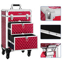 Reisezubehör Rolltrolley Kosmetikkoffer ABS Rot 34 x 27 x 57 cm