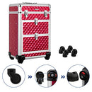 Reisezubehör Rolltrolley Kosmetikkoffer ABS Rot 34 x 27 x 57 cm