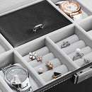 Watch and Jewellery Storage Box Case for 8 Watches with Mirror and Cufflink Box JWB41B