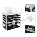Large Clear Acrylic Make up Organiser, Stackable Cosmetic Box, with 6 Drawers, for Palette Brush Foundations Lipstick Nail Polish Hairpins, Great Gift for Loved Ones JKA009TP