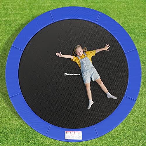 Replacement Trampoline Safety Pad Mat, Standard Spring Cover for 10 ft Trampolines, 305 cm in Diameter, 30 cm Wide, UV-Resistant, Tear-Resistant, Edge Protection, Blue STP10FT