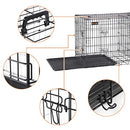 FEANDREA Dog Cage, Dog Crate with 2 Doors, 122 x 74.5 x 80.5 cm, Black PPD48BK