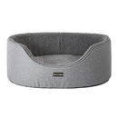 FEANDREA Dog Bed, Pet Bed, Reversible Cushion, 83 x 63 x 27 cm, Grey PGW32GG