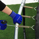 Replacement Trampoline Mat, 202 cm Dia. Jumping Mat, Fits 244 cm (8 ft) Round Trampolines, with 42 V-Rings for 13.5-14 cm Long Springs, Black STB8BK