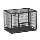 FEANDREA Heavy Duty Dog Crate Box Pet Crate 42 x 27.5 x 29.5 Inch for Large and Medium Dogs Safe 2 Removable Doors Easy Clean Puppy Run XL Black